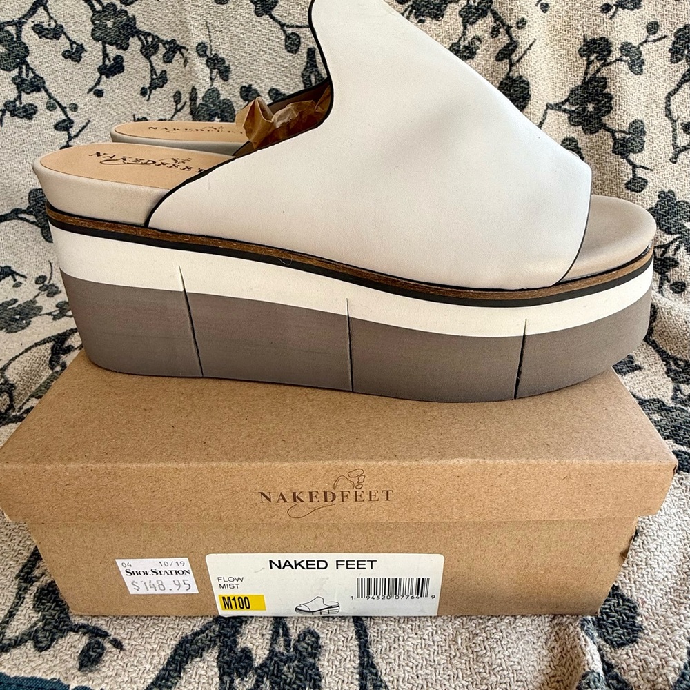 Naked Feet Women's Mist Platform Sandals NWT SZ 10